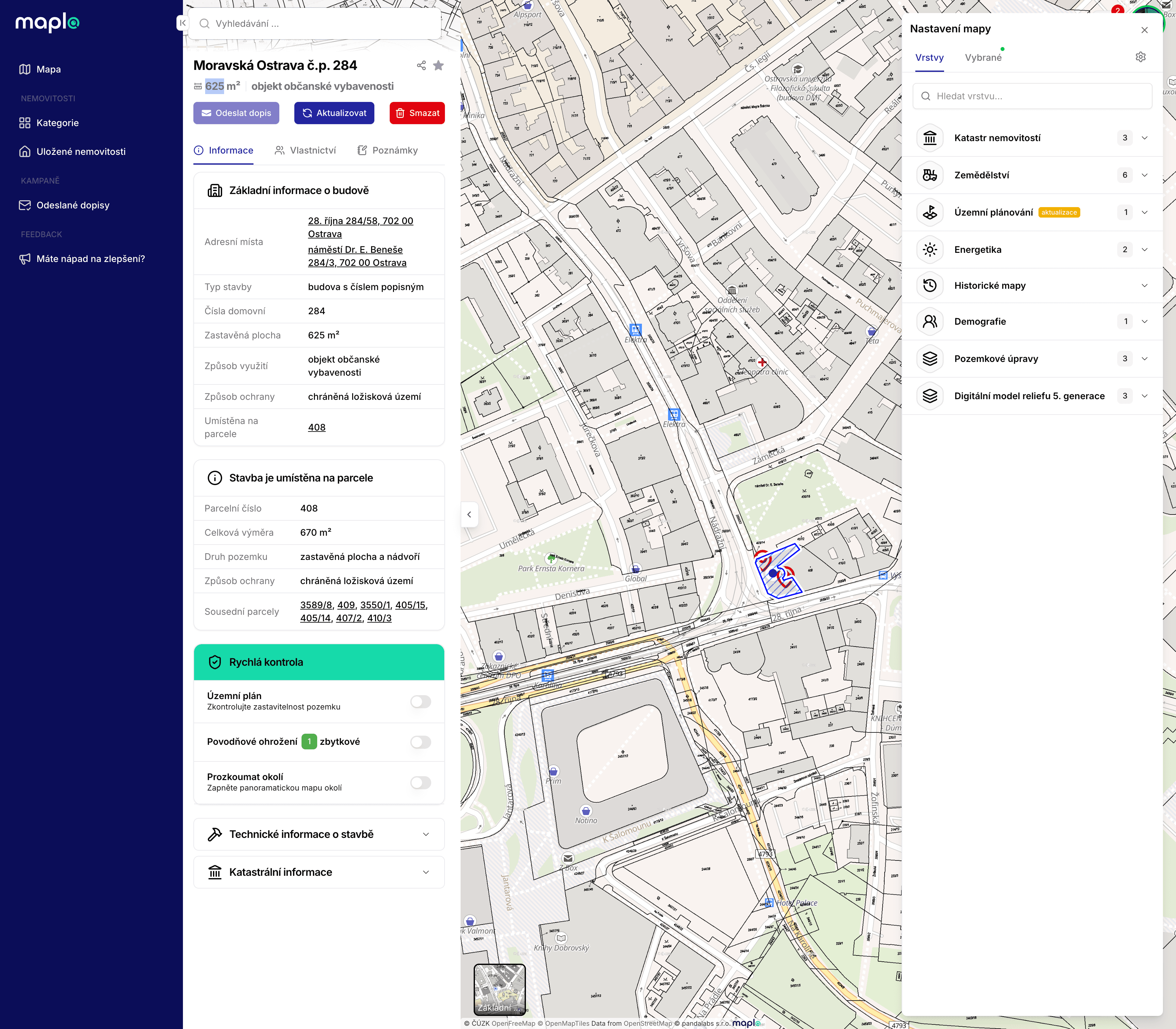 Mapa - územní plán